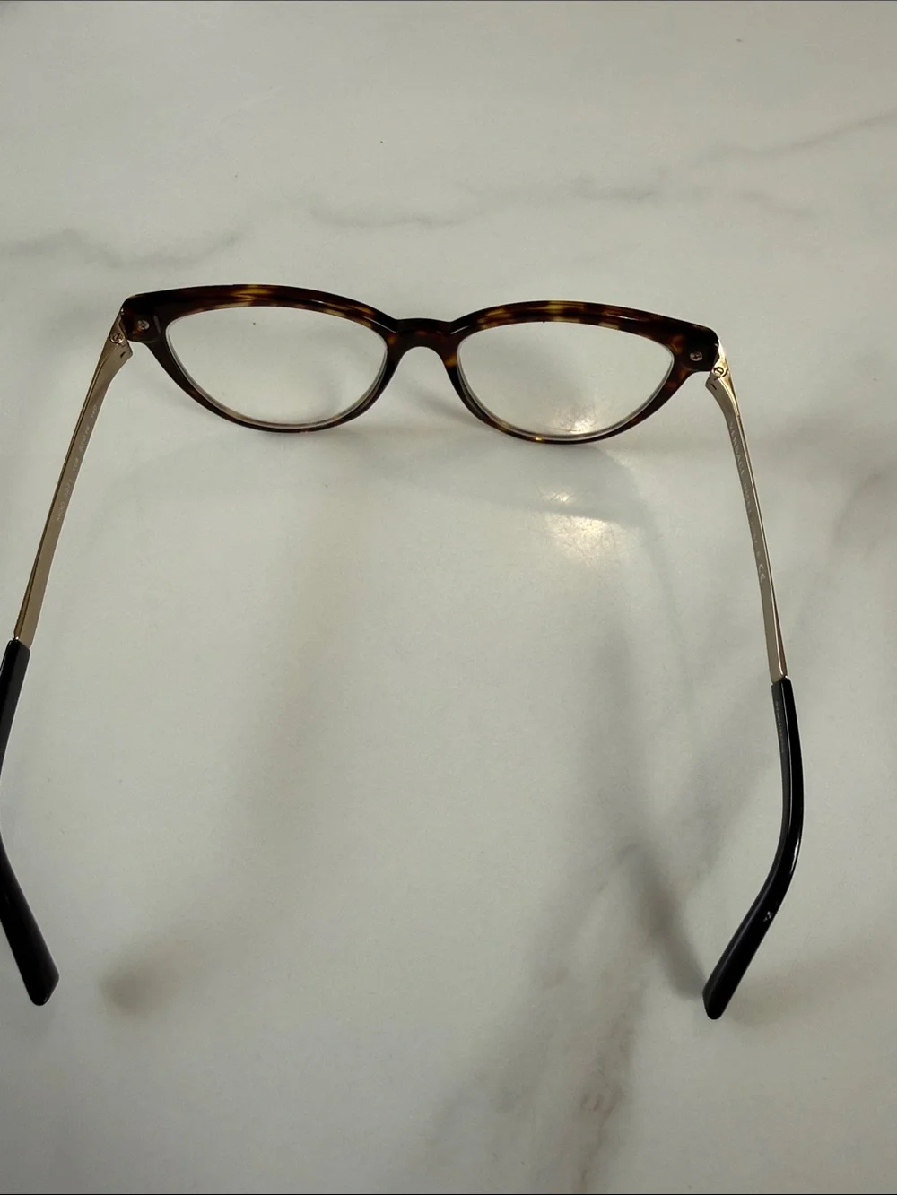 Versace Tortoiseshell and Gold Cat-Eye Women's Glasses